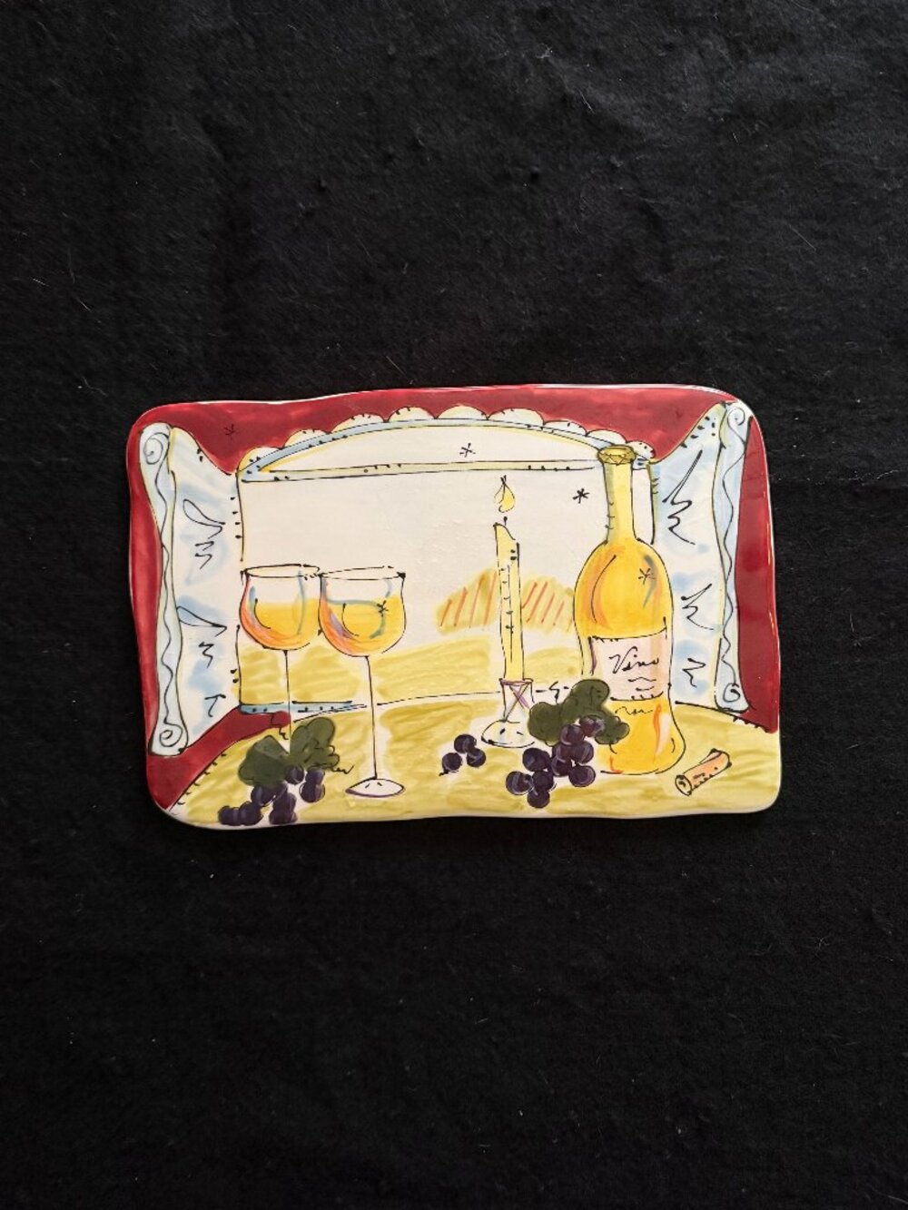 Certified International Wine-Themed Rectangular Platter Julia Junkin*